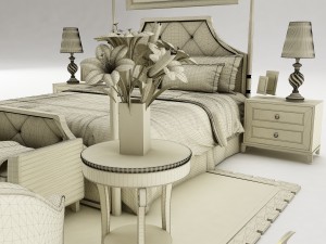 bedroom set 028 3D Model