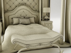 bedroom set 029 3D Model