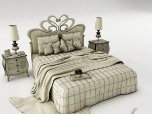 bedroom set 030 3D Model