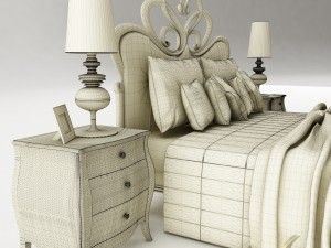 bedroom set 030 3D 모델