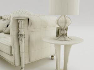 sofa set 002 3D मॉडल