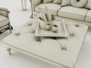 sofa set 002 3D Model