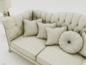 sofa set 002 3D मॉडल