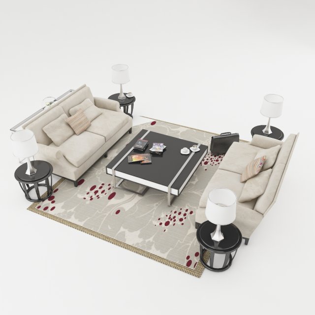 sofa set 003 3Dモデル .c4d .max .obj .3ds .fbx .stl .blend 