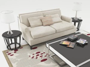 sofa set 003 3D Model