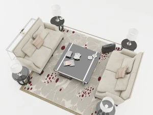 sofa set 003 3D Model