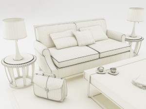 sofa set 003 3Dモデル