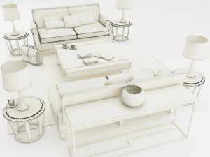 sofa set 003 3Dモデル