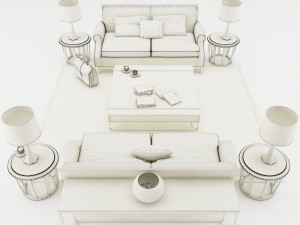sofa set 003 3Dモデル