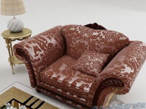 sofa set 004 3D Model