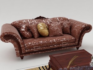 sofa set 004 Model 3D