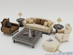 set divani 005 Modello 3D
