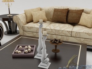 sofa set 005 Modelo 3D