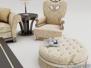 sofa set 005 Modelo 3D