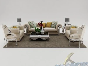 sofa set 006 3D Model