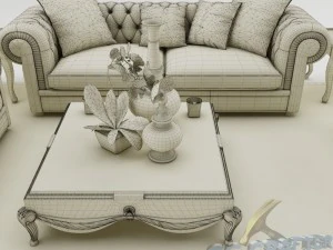 sofa set 006 3D Model