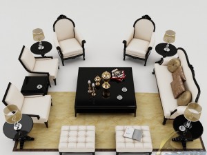 sofa set 009 3D Model