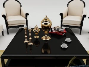 sofa set 009 3D Model