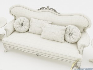 sofa set 009 3D Model