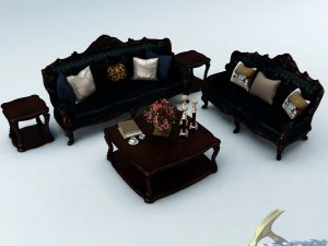 set divani 010 Modello 3D