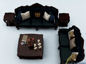 sofa set 010 3D Model