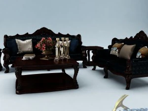 sofa set 010 3D Model