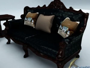 sofa set 010 3D Model