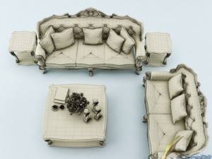 sofa set 010 3D 模型