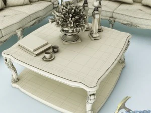 sofa set 010 3D Model