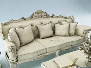 sofa set 010 3D Model