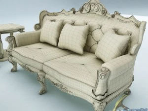 sofa set 010 3D Model