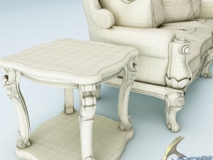 sofa set 010 3D 模型
