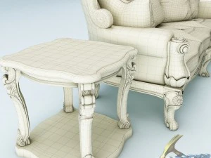 sofa set 010 3D Model