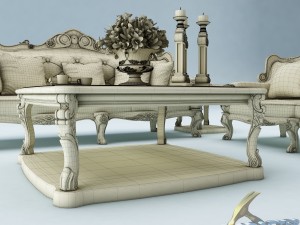 sofa set 010 3D 模型