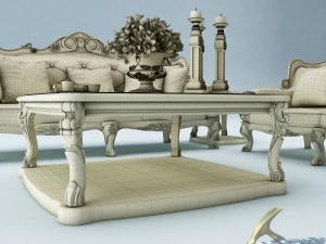 sofa set 010 3D Model
