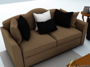 sofa set 011 Model 3D