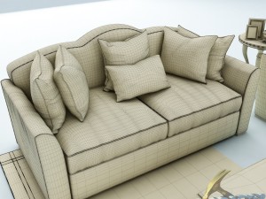 sofa set 011 Model 3D