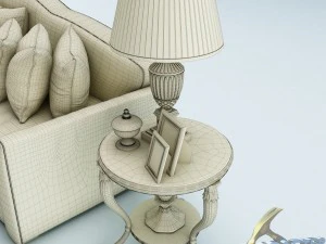 sofa set 011 3D Model