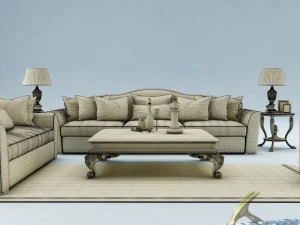 sofa set 011 3D Model
