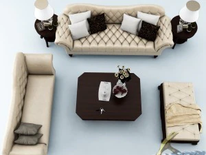sofa set 012 3D Model