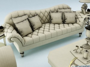 sofa set 012 Modelo 3D