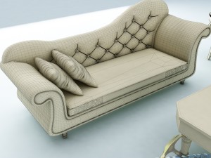 sofa set 012 Modelo 3D