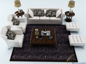 sofa set 013 3D Model