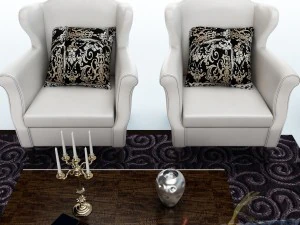 sofa set 013 3D Model