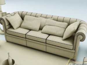 sofa set 013 3D मॉडल