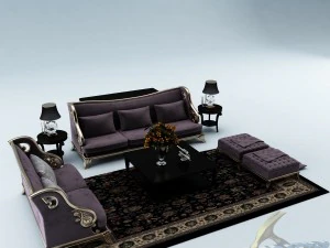 set divani 014 Modello 3D