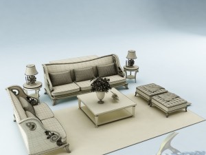sofa set 014 3Dモデル