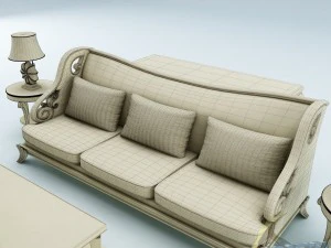 sofa set 014 3D Model