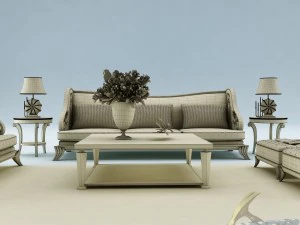 sofa set 014 3D Model