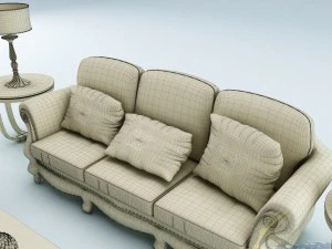 sofa set 015 3D Model